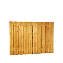 Grenen geschaafd plankenscherm 21-planks 17 mm, 180 x 130 cm, verticaal recht, groen geïmpregneerd.