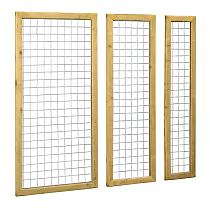 Grenen betonijzertrellis met maas 7,5 x 7,5 cm, in raamwerk 4,4 x 6,8 cm, 60 x 180 cm, groen geïmpregneerd.
