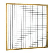 Eco gaastrellis met maas 7,5 x 7,5 cm, in grenen raamwerk 4,5 x 4,5 cm, 180 x 180 cm, groen geïmpregneerd.