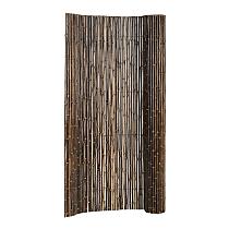 Bamboescherm op rol 180 x 180 cm, zwart.