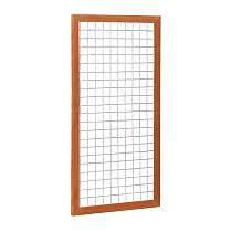 Hardhouten betonijzertrellis met maas 7,5 x 7,5 cm, in raamwerk 4,5 x 7,0 cm, 90 x 180 cm.