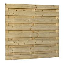 Jumboscherm geschaafd vuren 18-planks 15 mm, 180 x 180 cm, recht, groen geïmpregneerd.