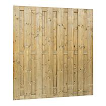 Jumboscherm geschaafd vuren 18-planks 15 mm, 180 x 200 cm, recht verticaal, groen geïmpregneerd.