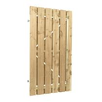 Jumbodeur met slotgat, geschaafd vuren 15 mm op verstelbaar stalen frame 100 x 180 cm, recht verticaal.