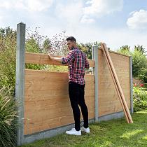 Betowood scherm douglas inclusief afdekkap 187 x 224 cm, groen geïmpregneerd.