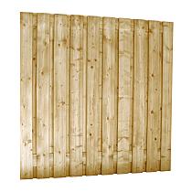 Jumboscherm geschaafd vuren 21-planks 15 mm, 180 x 180 cm, recht verticaal, groen geïmpregneerd.