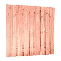 Douglas fijnbezaagd plankenscherm 19-planks 15 mm, 180 x 180 cm t.b.v. betonsysteem, onbehandeld.