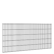 Hillfence metalen scherm, dubbele staafmat, 250 x 103 cm, zwart.