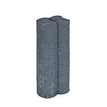 Duo Palissaden Ø6x8,3x25 cm Zwart