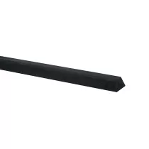 Betonpaal glad met diamantkop 10 x 10 x 280 cm, antraciet gecoat, eindpaal.