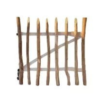 Looppoortje Hazelaar met beslag en 2 steunpalen, 100 x 100 cm.