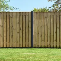 Grenen geschaafd plankenscherm 23-planks 15 mm, 180 x 180 cm, verticaal recht, groen geïmpregneerd.
