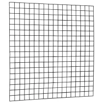 Gaaspaneel met maas 10 x 10 cm stekloos, verzinkte draad, 180 x 180 cm, zwart geplastificeerd.