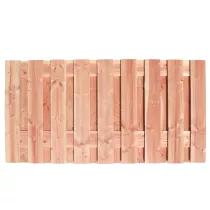 Redvision geschaafd plankenscherm 19-planks 16 mm, 180 x 90 cm, verticaal recht.