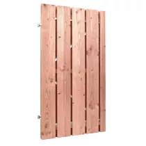 Douglas fijnbezaagde plankendeur op verstelbaar stalen frame, 19 mm, 100 x 195 cm, onbehandeld.