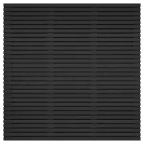 Grenen geschaafd latten scherm, recht horizontaal/verticaal, 180 x 180 x 5 cm, zwart gespoten.