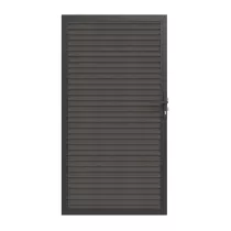 NewTechWood Co-extrusie composiet deur in aluminium frame, horizontaal triple, 100 x 195 cm, Silver Gray.