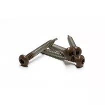 RVS schroef met gekleurde top voor NTW Castellation PRO, set a 50 stuks incl. bit, Ipé.