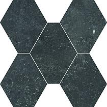Castelvetro serie absolute esagona nero 28,5x32