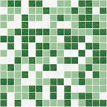 Mosaico serie cromie acqua verde bianco mix 2x2 33x33