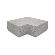 Hoekstuk Traptrede Oud Hollands 37x15cm, 90° buiten Grijs
