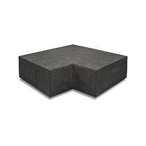 Hoekstuk Traptrede Oud Hollands 37x15cm, 90° buiten Carbon