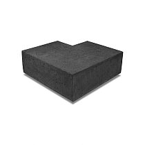 Hoekstuk Traptrede Oud Hollands 37x15cm, 90° binnen Carbon