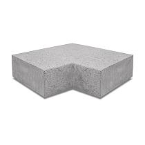Hoekstuk Traptrede Oud Hollands 40x20cm, 90° binnen Grijs