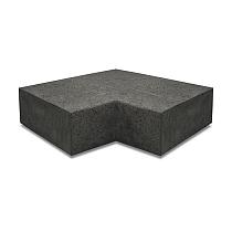 Hoekstuk Traptrede Oud Hollands 40x20cm, 90° binnen Carbon
