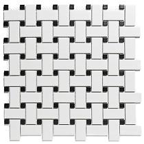 Paris Basket weave White and Black 30x30xcm