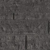 Betonplaat dubbelzijdig rotsmotief 36 x 3,5 x 184 cm, antraciet ongecoat.