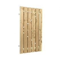 Jumbodeur met slotgat, geschaafd vuren 15 mm op verstelbaar stalen frame 100 x 200 cm, recht verticaal.