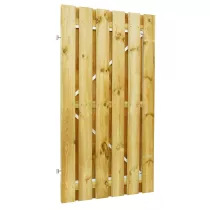 Grenen geschaafde plankendeur op verstelbaar stalen frame 100 x 195 cm, recht, groen geïmpregneerd.