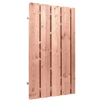 Douglas fijnbezaagde plankendeur op verstelbaar stalen frame, 19 mm, 100 x 195 cm, onbehandeld.