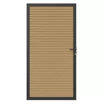 NewTechWood Co-extrusie composiet deur in aluminium frame, horizontaal triple, 100 x 195 cm, Red Cedar.