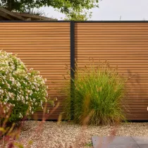 NewTechWood Co-extrusie composiet scherm Triple, 180 x 180 cm, Teak.
