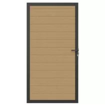 NewTechWood Co-extrusie composiet deur in aluminium frame, horizontaal, 100 x 195 cm, Red Cedar.
