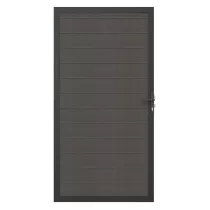 NewTechWood Co-extrusie composiet deur in aluminium frame, horizontaal, 100 x 195 cm, Silver Gray.