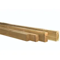 Grenen geschaafde regel 4,4 x 9,5 x 300 cm, groen geïmpregneerd.