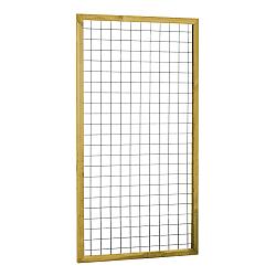 Eco gaastrellis met maas 7,5 x 7,5 cm, in grenen raamwerk 4,5 x 4,5 cm, 90 x 180 cm, groen geïmpregneerd.
