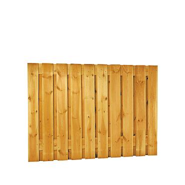 Grenen geschaafd plankenscherm 21-planks 17 mm, 180 x 130 cm, verticaal recht, groen geïmpregneerd.