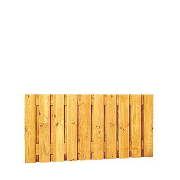 Grenen geschaafd plankenscherm 21-planks 17 mm, 180 x 89 cm, verticaal recht, groen geïmpregneerd.