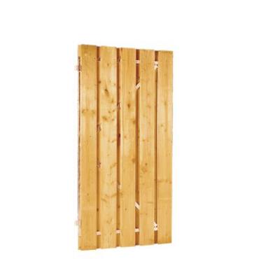 Grenen geschaafde plankendeur op verstelbaar stalen frame 100 x 180 cm, recht, groen geïmpregneerd.