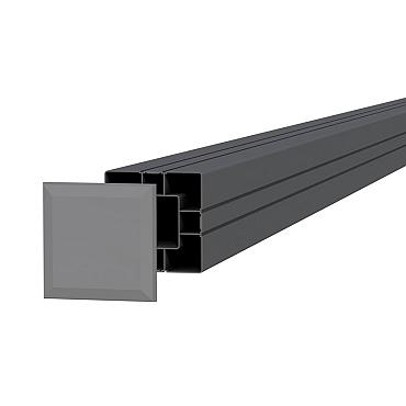 Aluminium paal 8.4x8.4x270 cm, antraciet