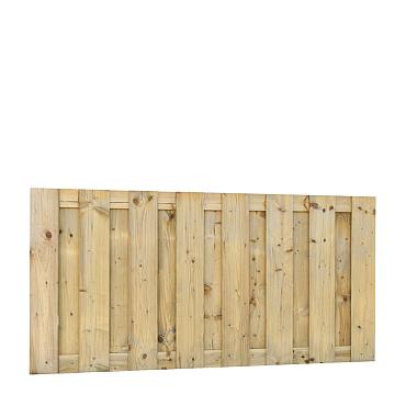 Jumboscherm geschaafd vuren 17-planks 15 mm, 180 x 90 cm, recht verticaal, groen geïmpregneerd.