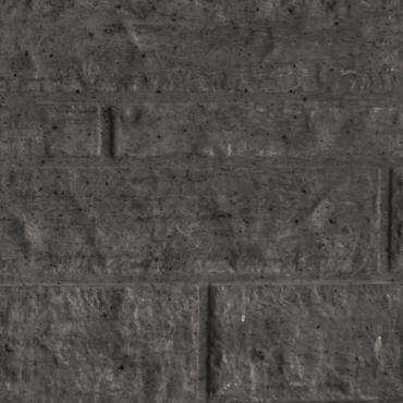 Betonplaat dubbelzijdig rotsmotief 36 x 3,5 x 184 cm, antraciet ongecoat.