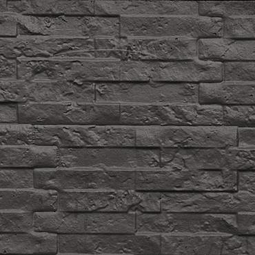 Betonplaat dubbelzijdig leisteenmotief 36 x 3,5 x 184 cm, antraciet ongecoat.