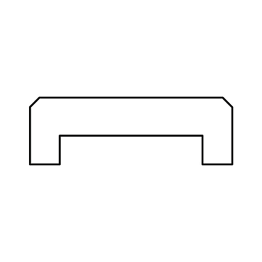 Douglas geschaafde afdeklat met sponning (6 x 1,2 cm) 2,8 x 8,5 x 180 cm, onbehandeld.