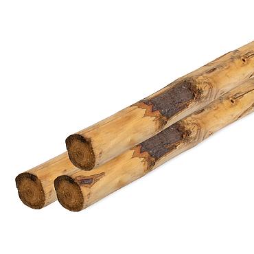 Ronde paal tamme kastanjehout geschild, Ø 10/12 x 180 cm.