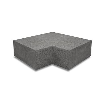 Hoekstuk Traptrede Oud Hollands 37x15cm, 90° buiten Antraciet
